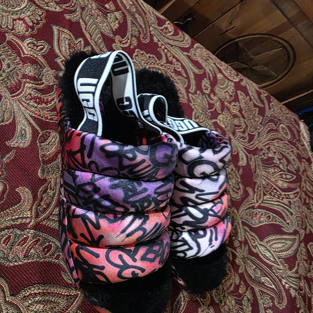 UGG Women's Multicolor Graffiti Slippers